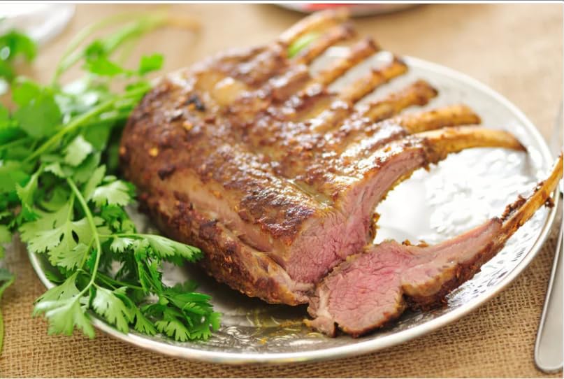 New York Steak & Seafood Frozen New Zealand Rack of Lamb - 14-16 oz Each French trimmed Frozen Rack Of Lamb (2 Racks of Lamb)