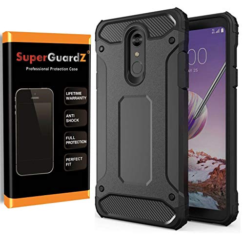 SuperGuardZ for LG Stylo 4 / LG Stylo 4+ Plus Case, Heavy Duty Slim Shockproof Protective Cover Armor + 2 Stylus Pen