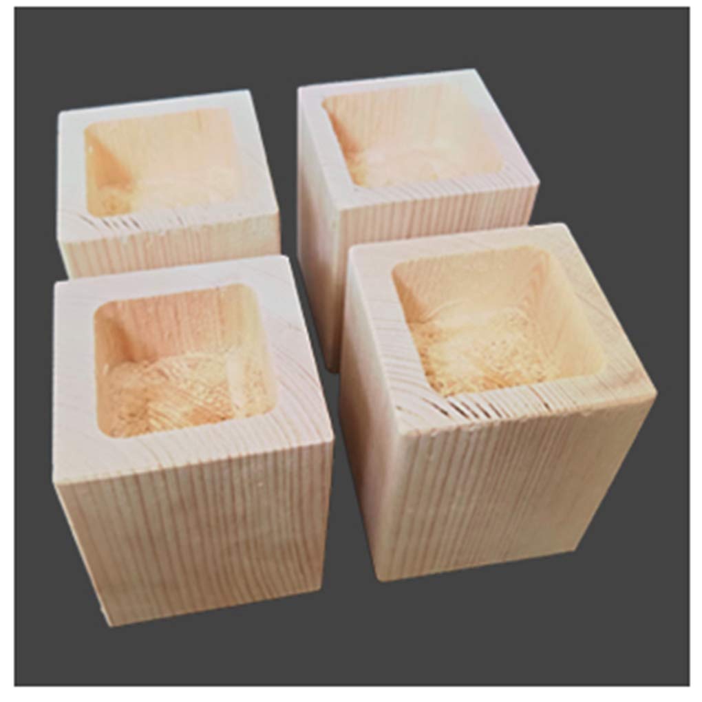 JIAOLUN123 Meubelpoten, 4 stuks, zelfklevend, voor thuis, meubels, verhoging van de meubelhoogte, meubelblok, verhoging voor meubels, houten tafel, bureau, bedverhoging (6 x 6 x 5 cm