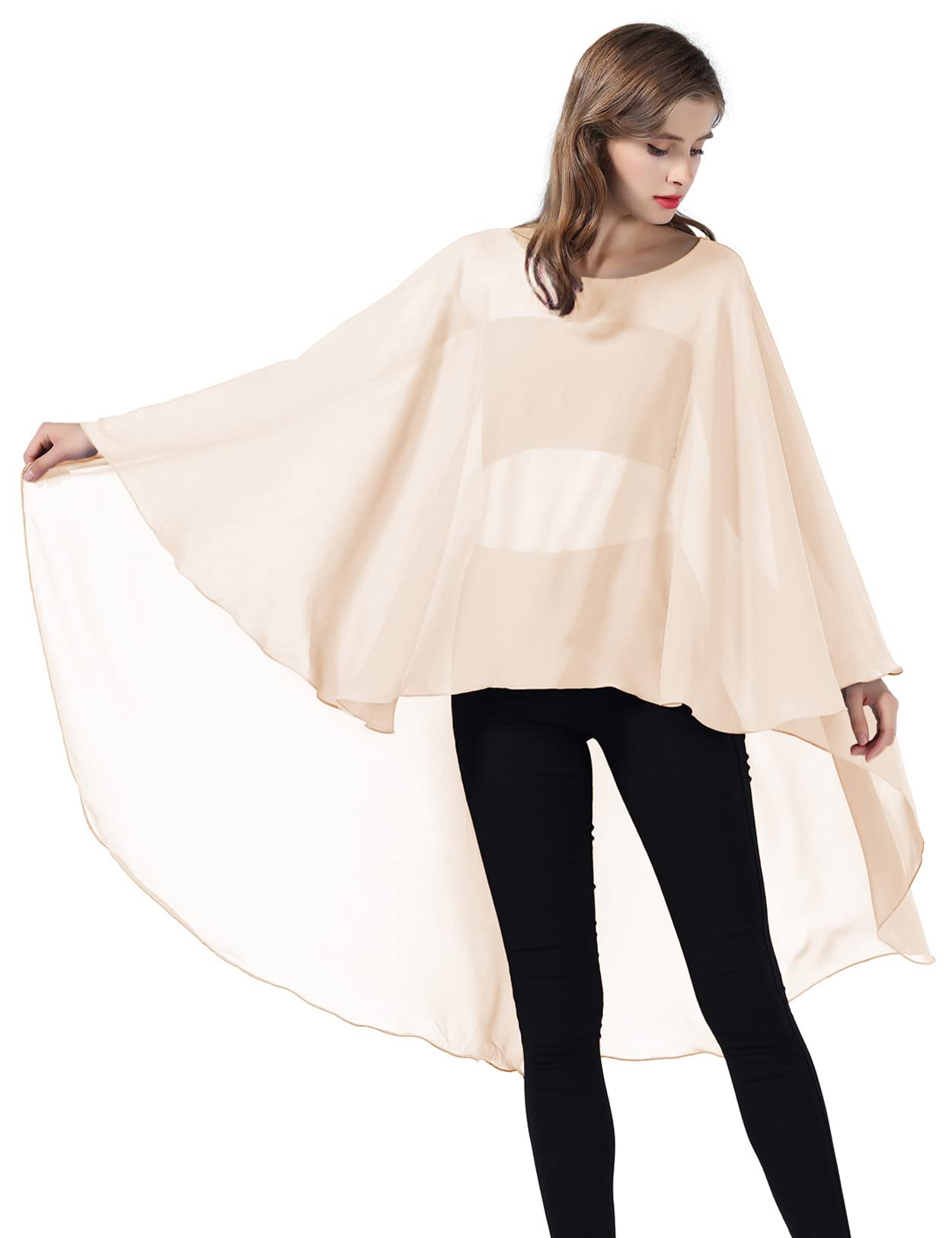 BEAUTELICATE Chal de Novia Fiesta Gasa Mujer Vintage Mantón Ligero Primavera Verano Bodas Elegante Estola Cerimonia Evento Formal Graduación Cosplay Elf