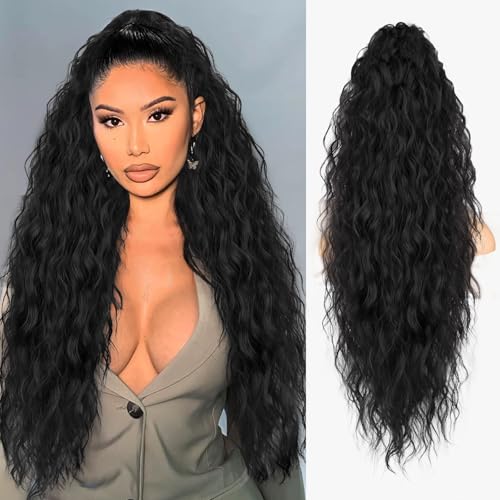 ORSUNCER Ponytail Extension Claw 30" Curly Pony Tail Clip in Hair...