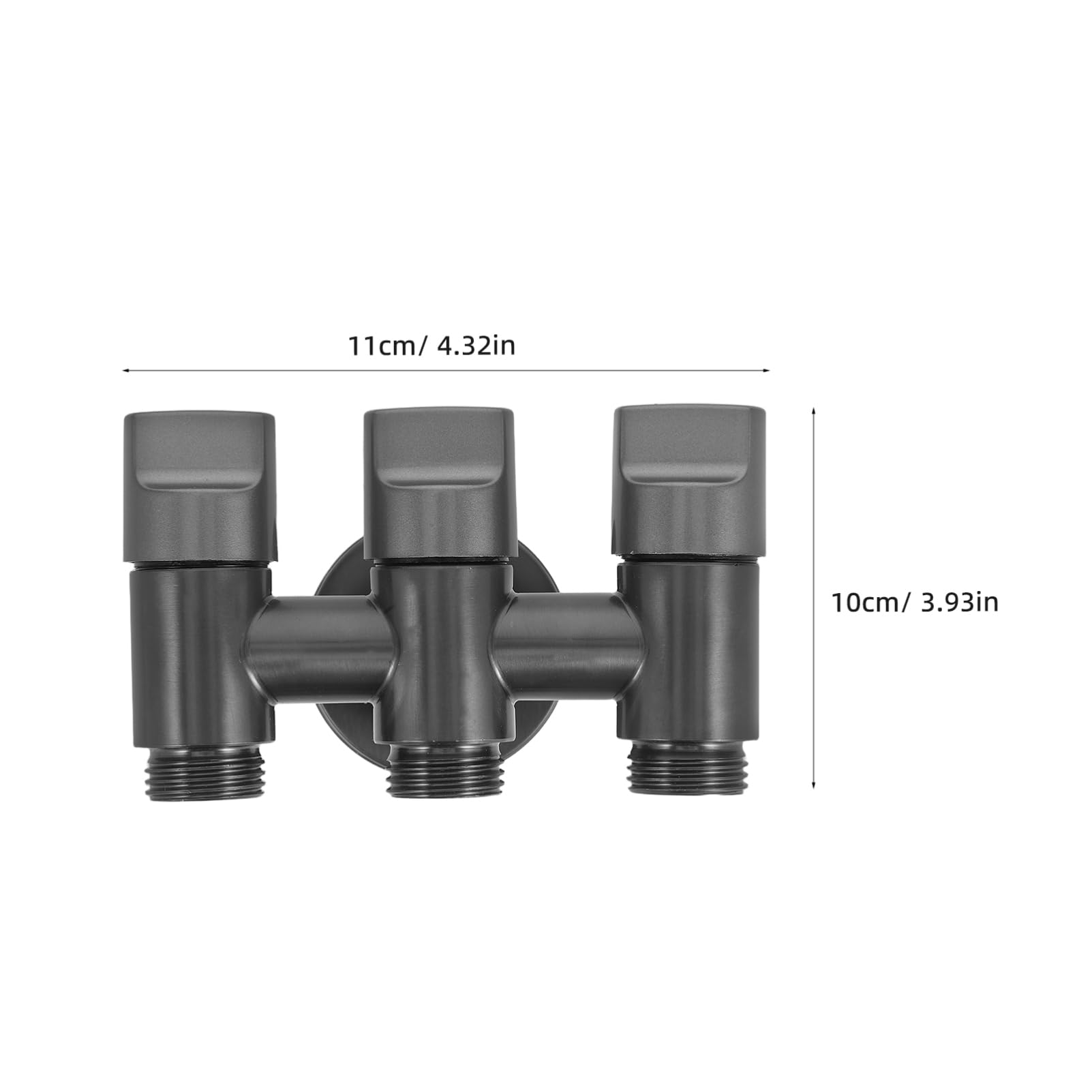 KALLORY Water Control Valve Way Angle Valve for Toilets Bidets Showerheads Stainless Steel Diverter Connector with Inlet Outlets for Efficient Water Distribution