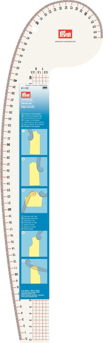 Prym Curved Rule, On Size