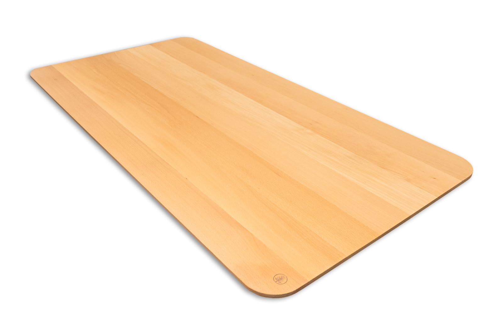 Tablero de escritorio de madera maciza de haya con borde suizo (60 x 120 cm)