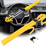 🔒【Ultimate Vehicle Security You Can Trust】Protect your vehicle from theft with our twin bar steering wheel lock a robust anti-theft solution designed to deter opportunistic thieves and keep your car, van, or caravan safe. Engineered for maximum secur...