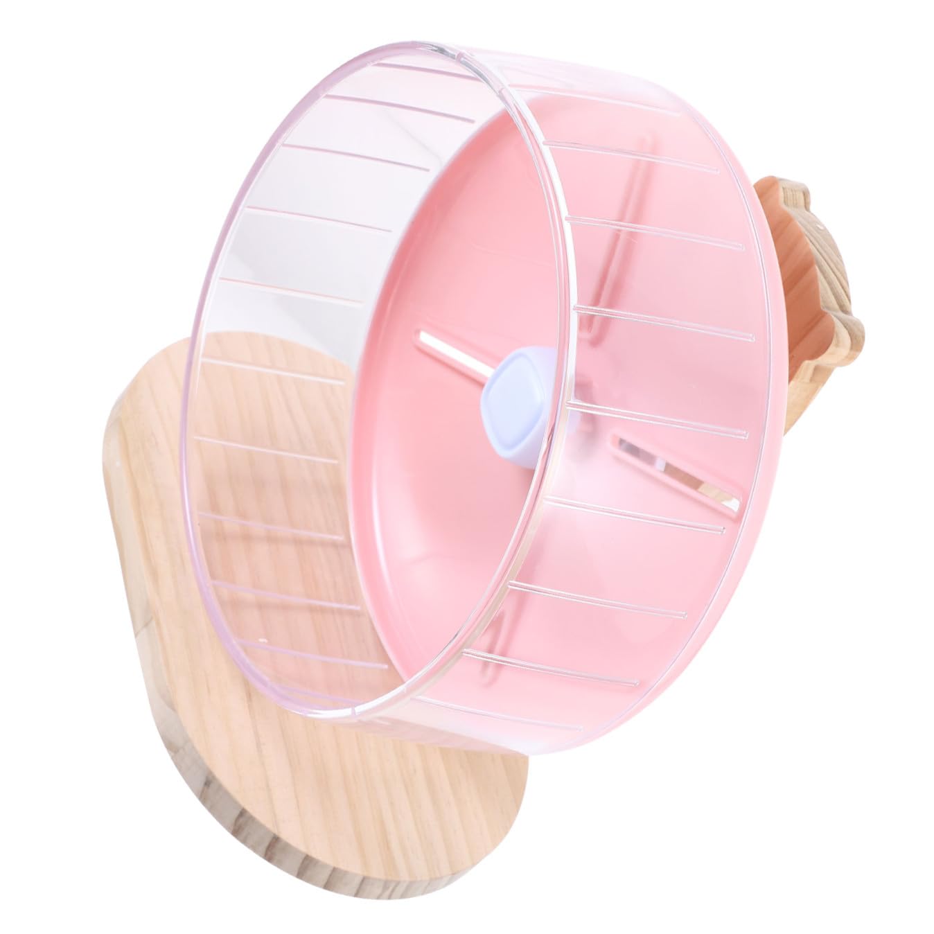 Hamster Laufrad 30cm aus Abs und Holz Geräuschloses Hamsterrad mit Dekorativem Design Leicht zu Verstauen und Langeweile für Hamster und Igel