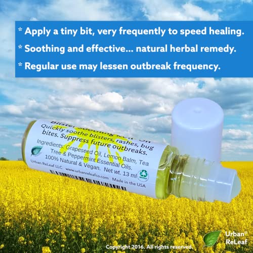 image for Urban ReLeaf Lemon Balm ROLL-ON! Quickly Soothe Blisters, Bumps, Rashe
