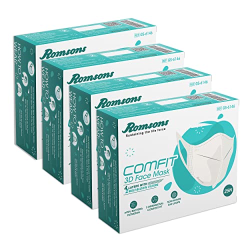 Romsons Comfit 3D Disposable Face Mask with 4 Layer Protection