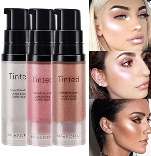 Fanlulu Liquid Highlighter Makeup,2022 The Newest Gold Liquid Face Eye Body C-Ontour Highlighter,Concealer Brightener Glow Shimmer Waterproof Smooth (Silver) #TOP5