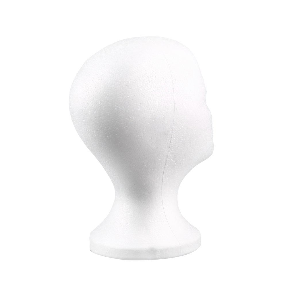 2pc Femme polystyrène Mousse Mannequin Tête Supporter Modèle Afficher Perruque Polystyrène Mannequin Pliant Titulaire Voyage Boutique
