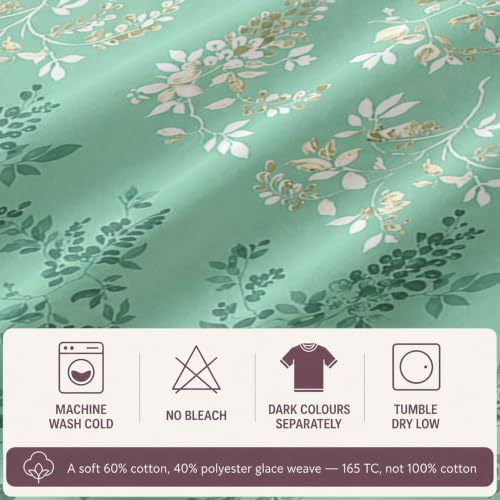 Image of Cloth Fusion Cotton Feel Elastic Fitted Bedsheet King Size, 2 Pillow Covers