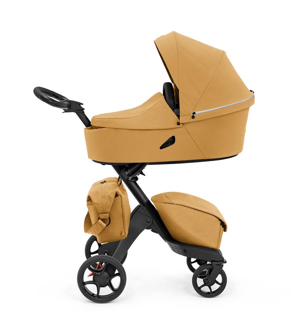 Borsa per il cambio Stokke Xplory X, Golden Yellow - Può essere portata a spalla o come zaino - Include un materassino per il cambio pieghevole - UPF 50+, Idrorepellente, Facile da pulire