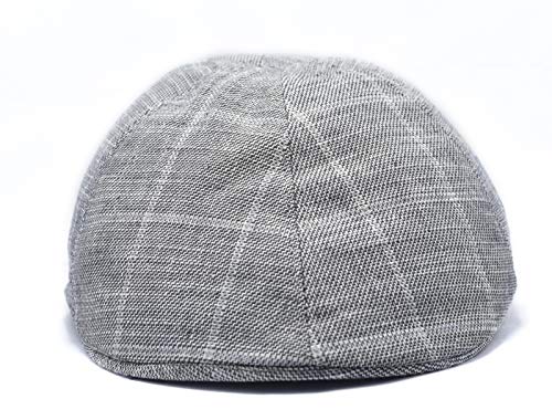 Bonnet d'été moulé haut de gamme au motif à Galles raffiné gris 58