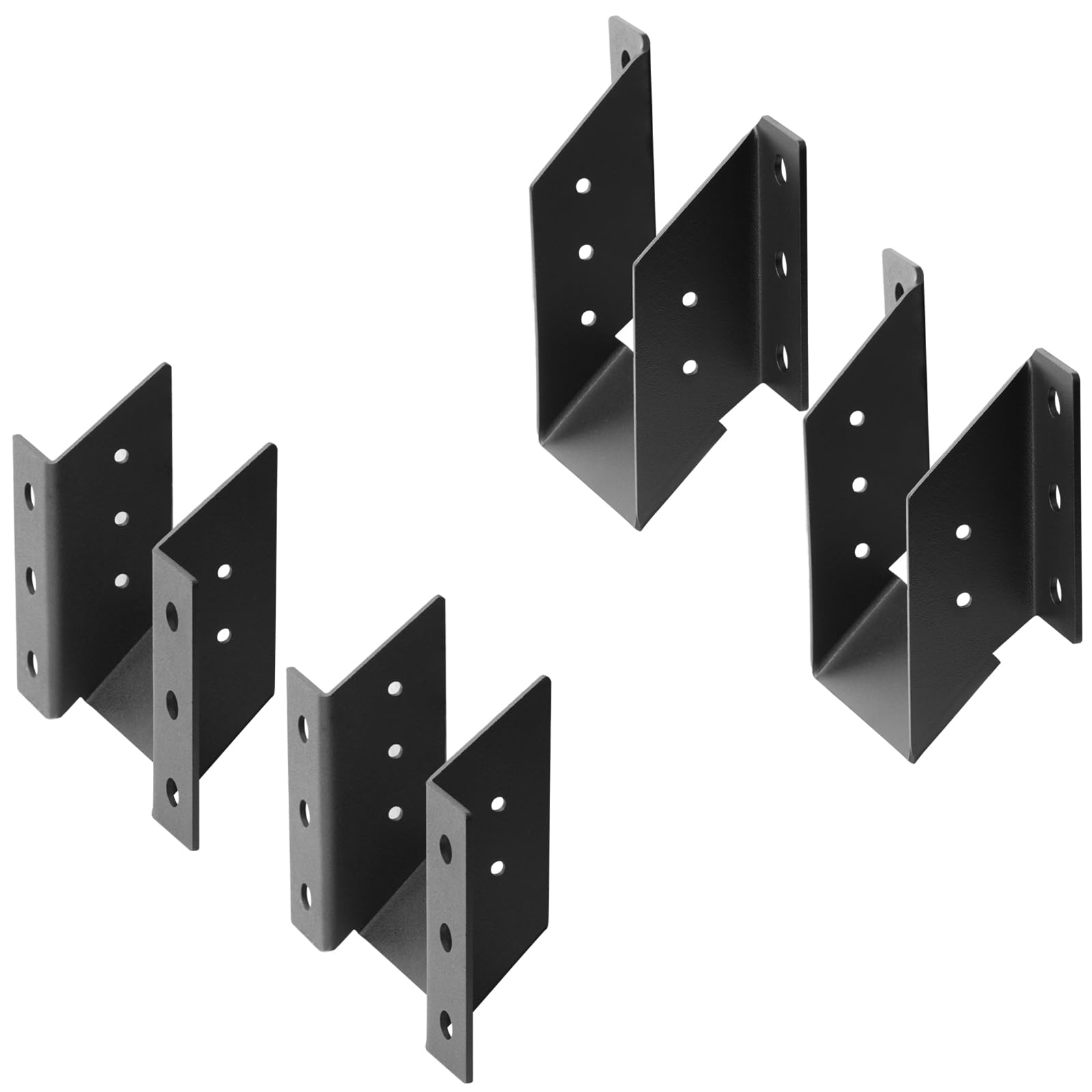 2 pares de ganchos en ángulo para postes de 4 x 6, 45° de pendiente hacia arriba y hacia abajo (paso de techo: 12/12), calibre 13