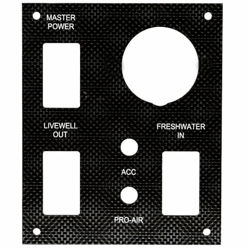 Bass Cat Boat Blank Switch Panel | Master Power Livewell Carbon Fiber
