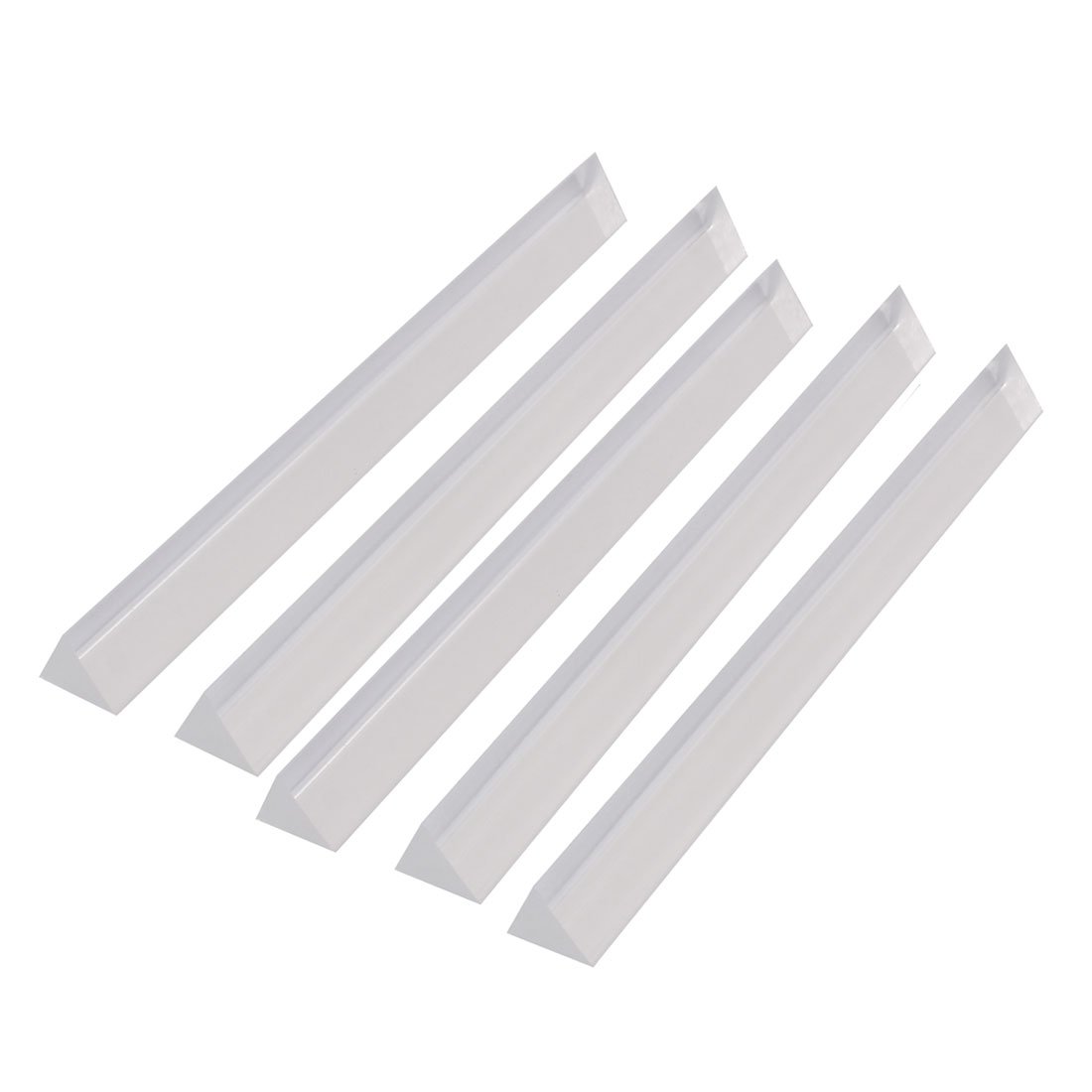 Aexit 25mmx25mmx250mm Triangular Electrical equipment Shape Solid Bar Acrylic Rod Clear 5pcs