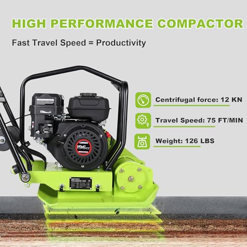BETTERI 6.5HP Gas Plate Compactor