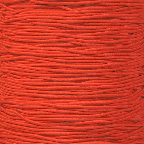 PARACORD PLANET Elastic Bungee Nylon Shock Cord 2.5mm 1/32", 1/16", 3/16", 5/16", 1/8”, 3/8", 5/8", 1/4", 1/2 inch Crafting Stretch String 10 25 50 &amp; 100 Foot Lengths Made in USA
