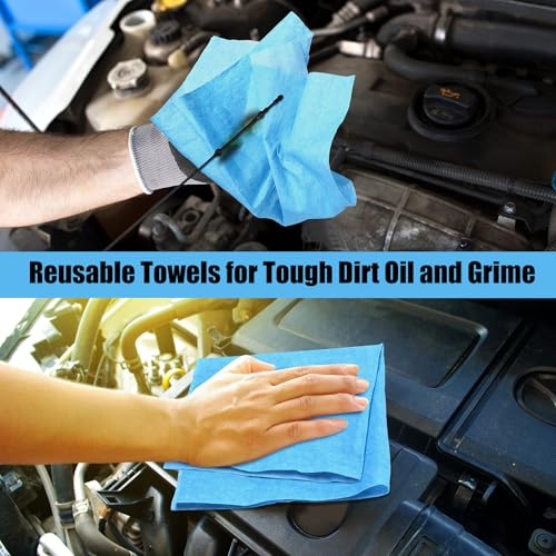 Image of HunnmingRe 600 Sheets Disposable Shop Towels Heavy Duty Shop Towels,Blue