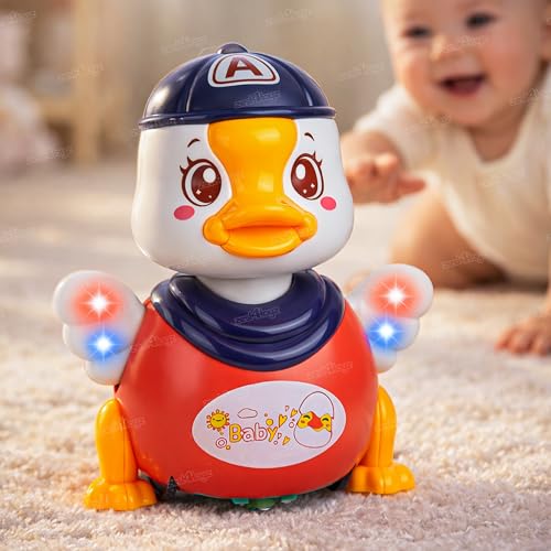 Image of Zest 4 Toyz Musical Toy for Kids Dancing Duck Toy with Flashing Light and Sound Toy 360 Degree Rotating Battery Operated Birthday Gifts for Kids & Toddlers (Random Color) - Pack of 1
