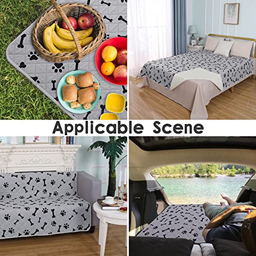 Image of Waterproof Dog Bed Cover - nanbowang Pet Blanket Sofa Couch Furniture Protector for Kids Children Dog Cat, Reversible (40x50 Inch Pack of 1, Grey)