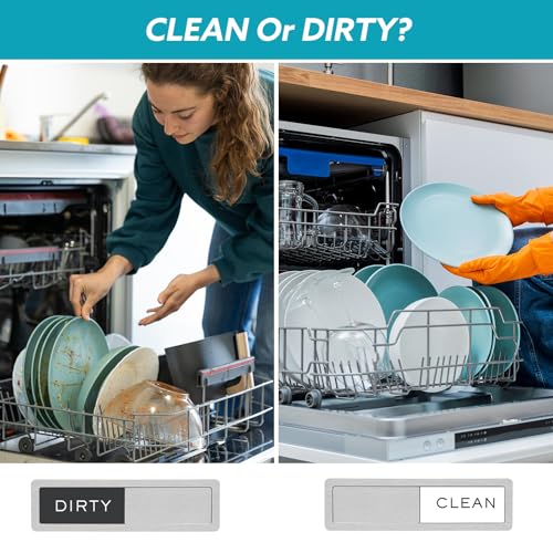 Rimaaiae Dishwasher Magnet Clean Dirty Sign, Strong Magnet Non-Scratch Clean Dirty Magnet for Dishwasher, Easy to Read & Slide #1