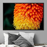 Framed Canvas Wall Art Flora Snapshot Closeup Dark Expressive Farmhouse/Country Floral Multicolor Photography Realism Single - 16x24 inches