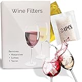 Allinko Filtros de vino, elimina el tanino sulfito y las histaminas, todos los ingredientes naturales, prevención de alergias al vino, prevención de la sensibilidad a las náuseas