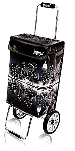 james® Einkaufstwagen Design N.Y.Skyline Deluxe, moderner Einkaufstrolley, bunter Lifestyle Trolly, Rollkoffer, 40kg… – Bild 3