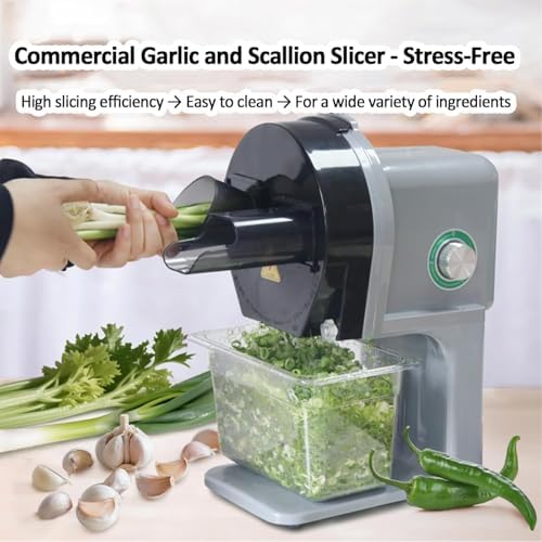 Electric Vegetable Cutter - Multifunctional Garlic & Scallion Slicer, Automatic Vegetable Chopper, Commercial Food Processor for Quick & Effortless Meal Prep