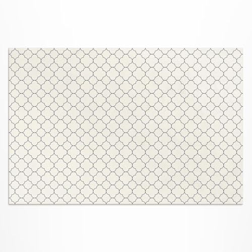 Tapis d'extérieur rectangle en PVC imperméable de décoration balcon terrasse et jardin