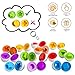 TEMI Toddler Chicken Easter Eggs - Color Matched Game Shape Sorter with 6 Toy Eggs for Kids 3-5, Fine Motor Skills Sensory Toys, Educational Gifts for 3-6 Girls Boys Baby