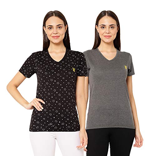 Image of Mack Jonney Regular Fit Women Tshirts(Pack of 2-MACK632565)