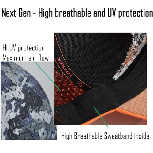 Image of EDTREK Outdoorsman Pro Trucker Breathable Mesh Performance Cap - Flat Brim Snapback Hat