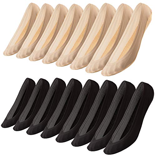 Image of No Show Socks for Women Non Slip Thin Low Cut Liner Socks for Flats | No-Show Socks Cotton Nylon Silicone Gel Grip Anti Slip Soft Breathablility Comfortable Fit for Flats Loafers Sneakers Clogs