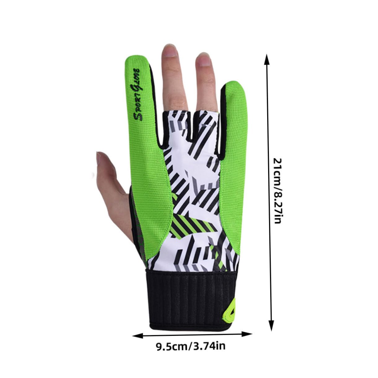 BESTonZON Professional Bowling Gloves Size l Slip Elastic Breathable Gloves Finger Holes