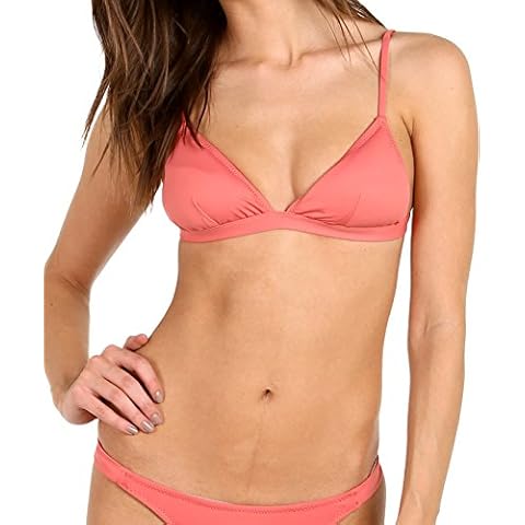 Eberjey Women's Bikini Topso Solid Taylor 비키니 탑 Top, Cayenne, Large Cover