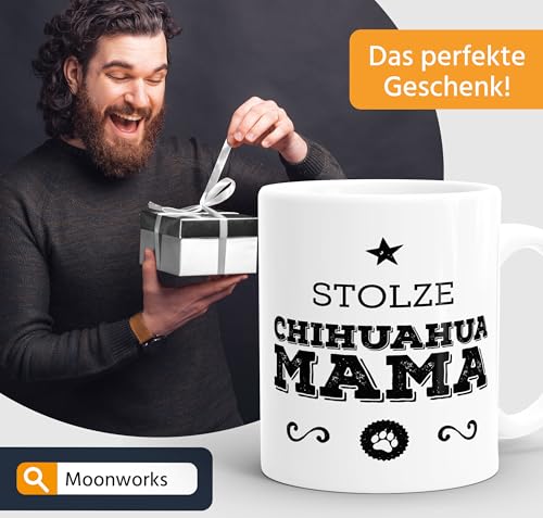 MoonWorks Kaffee-Tasse Stolze (style_variation) Mama (style_variation) Besitzerin Hundebesitzerin Weiss unisize