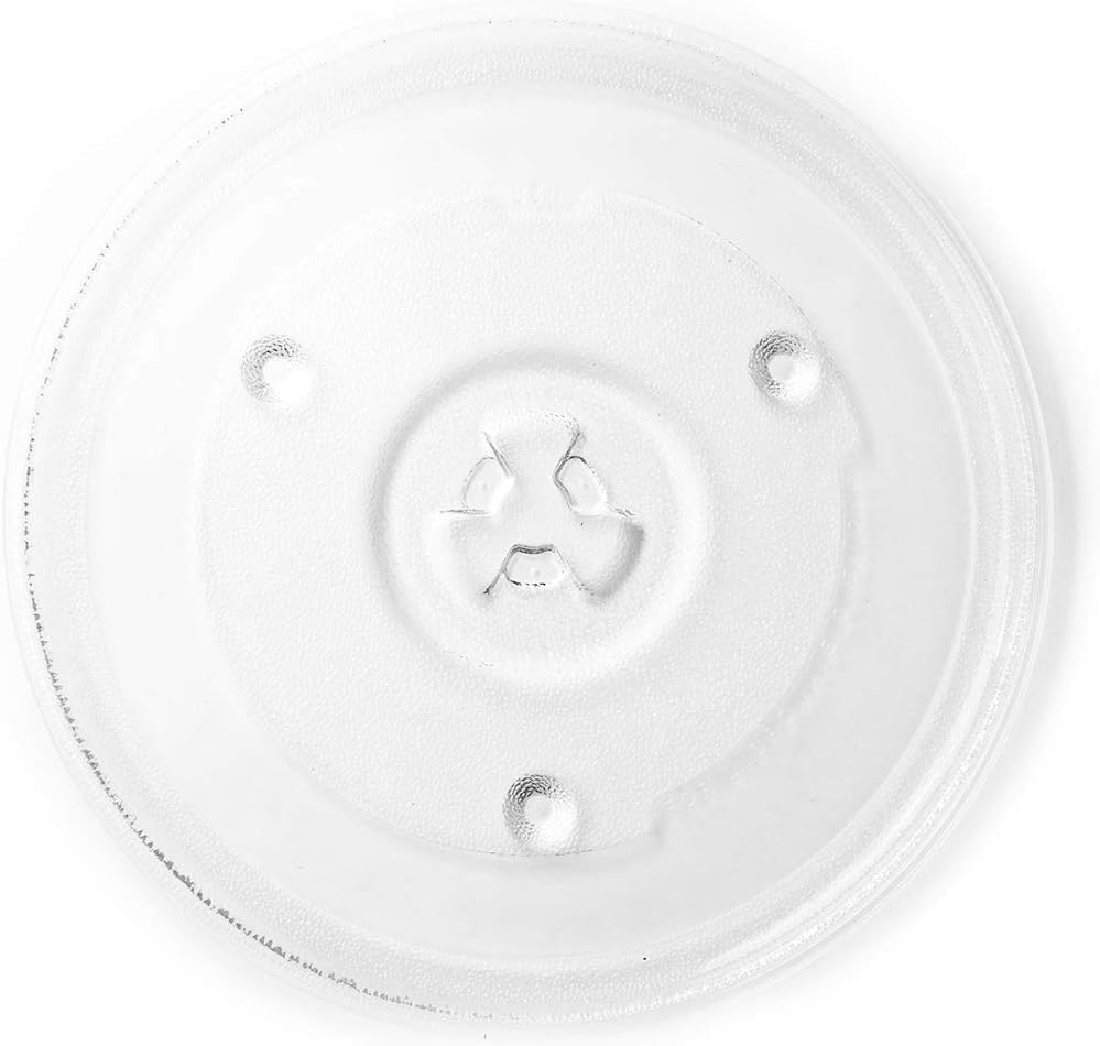 Small 10.5"/27cm Microwave Glass Plate Replacement， Microwave Glass Turntable Tray Replaces，Compatible with Emerson P23， Hamilton Beach， Sunbeam， Magic Chef etc