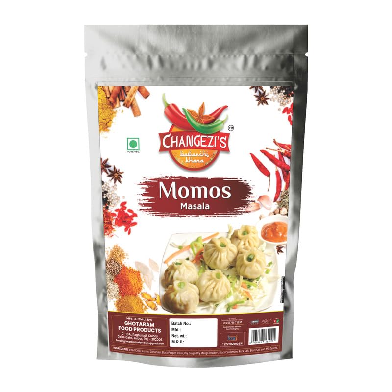 Changezi's MASALA Momo Masala/Authentic Momo Masala/Momos Masala | Perfect Mix of Rich Exotic Spices | Flavourful & Aromatic Momo/Momos Masala | Vegetable Momos Masala Powder-480Gx1Pk