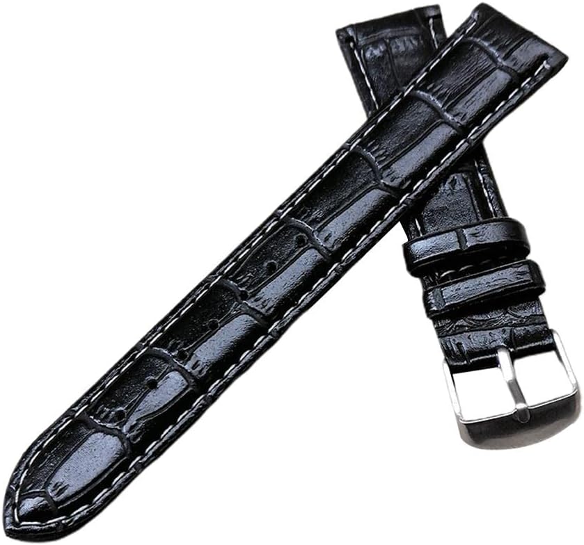 VELURA Alligator Grain Embossed Pattern Leather Watch Band Strap 16mm Black|1 x Watch Strap| Wristwatch Bands| Wristwatch Bands| Watches, Parts & Accessories |Jewelry & Watches