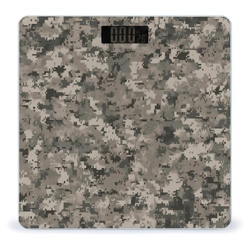 Báscula Digital de Baño Camuflaje con Pantalla LCD miniatura 1