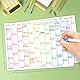Häfft® 5er-Pack Wandkalender Schuljahr 2025/2026 A4 quer Tafelkalender mit Feiertagen, 250g/m²-Karton, Schuljahreskalender Rainbow - nachhaltig & klimafreundlich