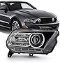AKKON - Fits 2013-2014 Ford Mustang Coupe Convertible [HID/Xenon] Projector Headlights LED Bar Running Lamp Passenger Right Side