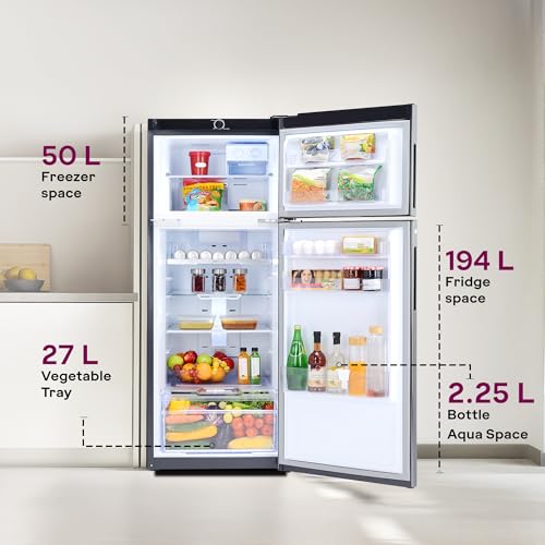 Image of Godrej 244 L 4 Star | AI Powered | Convertible Freezer 6-In-1 | 95%+ Food Surface Disinfection | Inverter Frost Free Double Door Refrigerator (2025 Model, RT EONVALOR 280D RCIF FS ST, Fossil Steel)