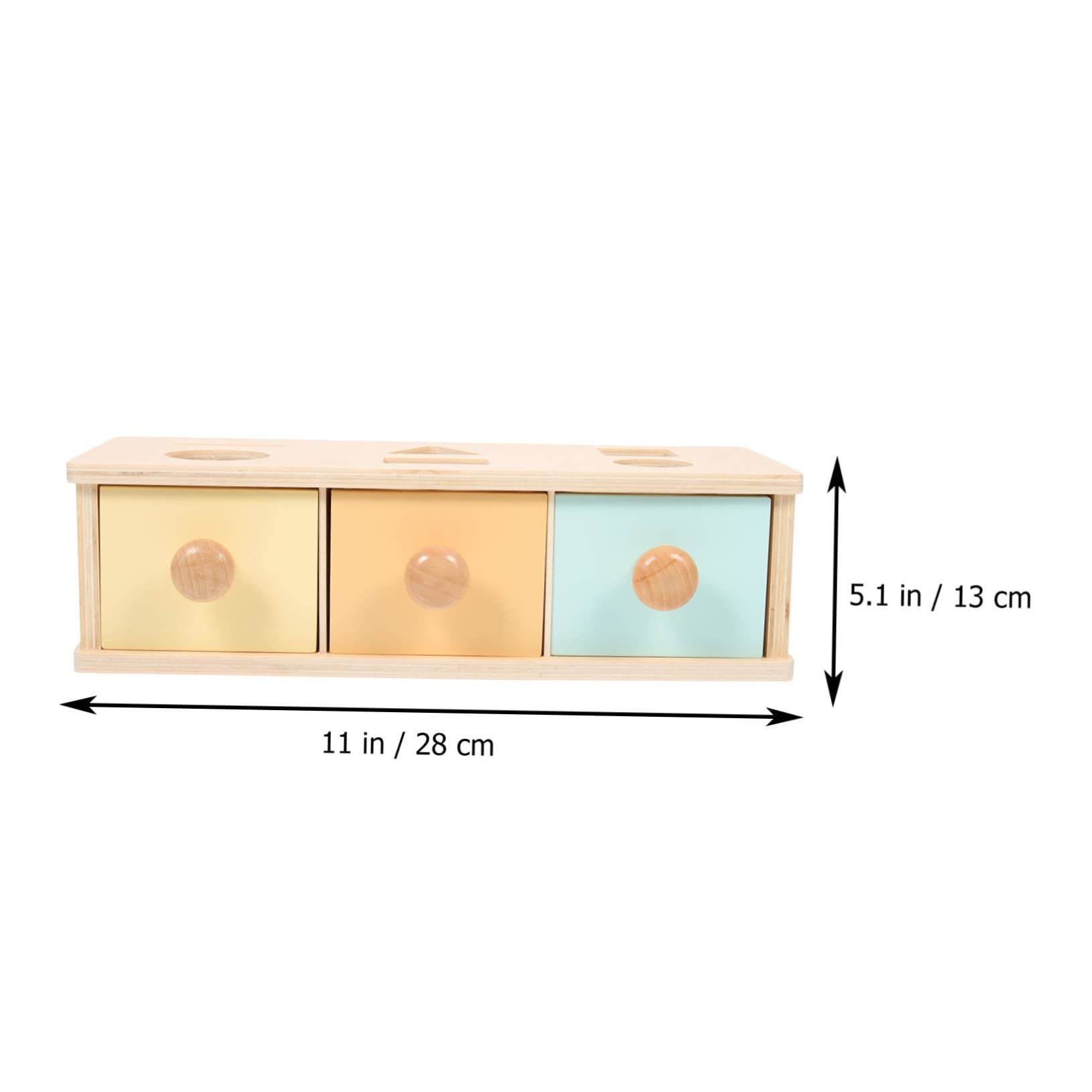 SOIMISS Caja Montessori de Madera para Bebés Juguete Educativo de Permanencia de Objetos Entrenamiento de Motricidad Fina y Coordinación Ojo-Mano Didáctico para Desarrollo Temprano