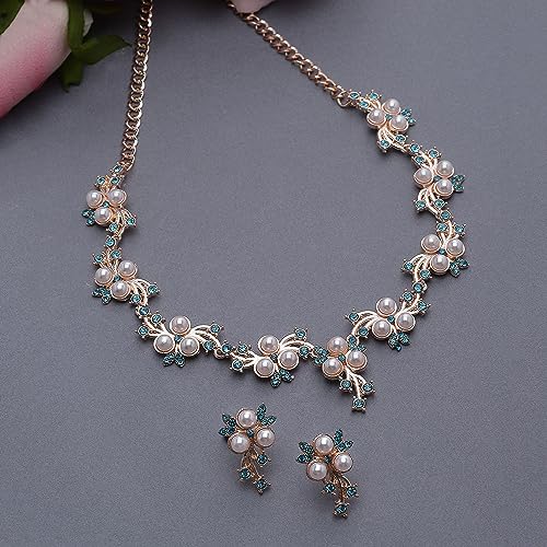 Vintage Style Silver-Plated Necklace & Earrings Set