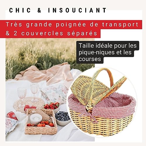 Panier de course en osier avec couvercle pour protéger vos achats - 4