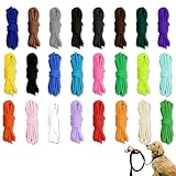 Paracord Rope Set 24 Rolls – 3m Rainbow Polypropylene Craft Cord with 7-Strand Core – Multi-Colour Parachute Cord Kit for DIY Bracelets, Lanyards, Camping, Hiking, Outdoor Emergency Use