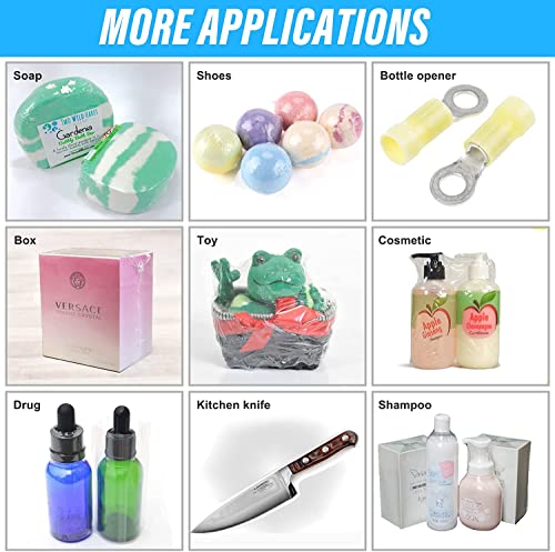Image of Shrink Wrap Bags, 500 PCS 4x6 Clear PVC Heat Shrink Bags for Soap | Crystal Clear PVC Shrink Bags for Handmade Soap, Wax Melts, Small Gifts, DIY Crafts & Professional Packaging